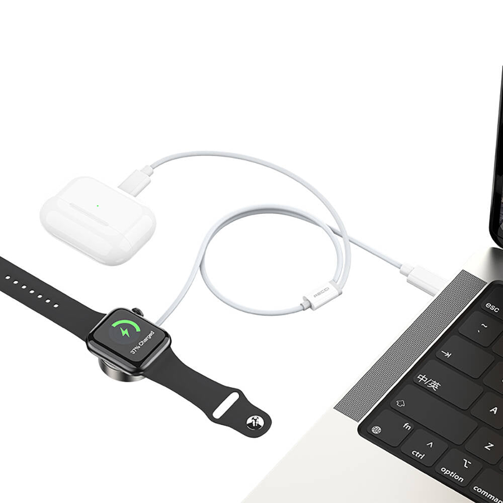 Recci RCW-39 2in1 Akıllı Saat Wireless Şarj Kablosu - 4 Recci RCW-39 2in1 Akıllı Saat Wireless Şarj Kablosu - 4